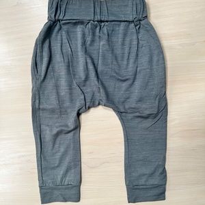 Kids Nui charcoal grey merino wool harem pants, size 2 years